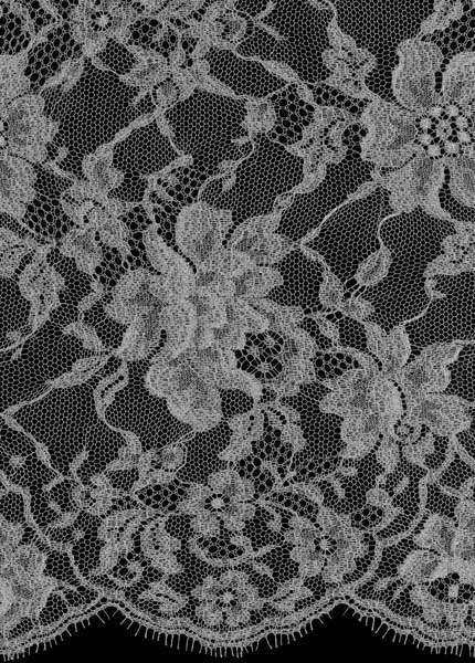 METALLIC FRENCH LACE - SILVER